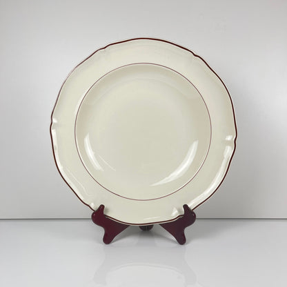Plat creux Villeroy & boch, liseré bordeaux