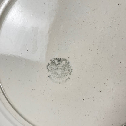 Plat rond Villeroy & boch, liseré bordeaux