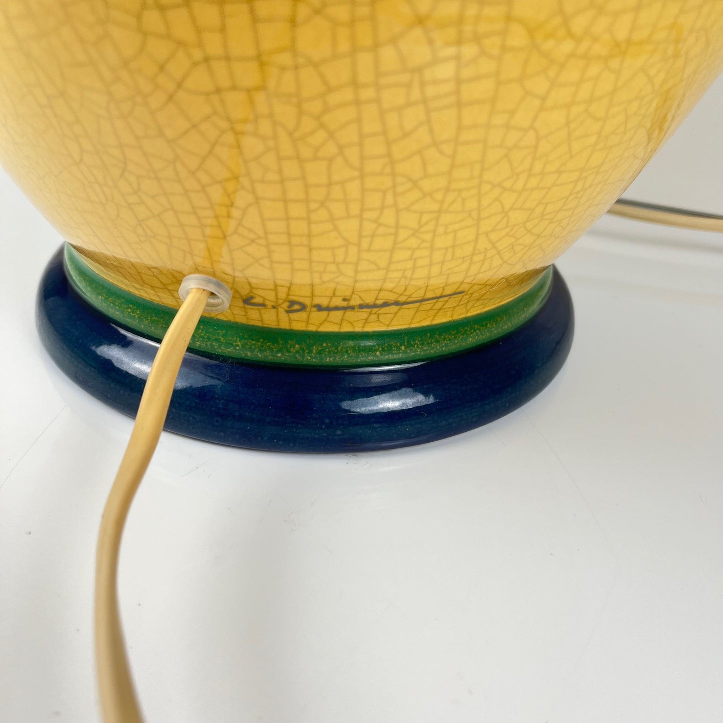 Grande Lampe de table  en céramique signée L. Drimmer – Années 1950/60