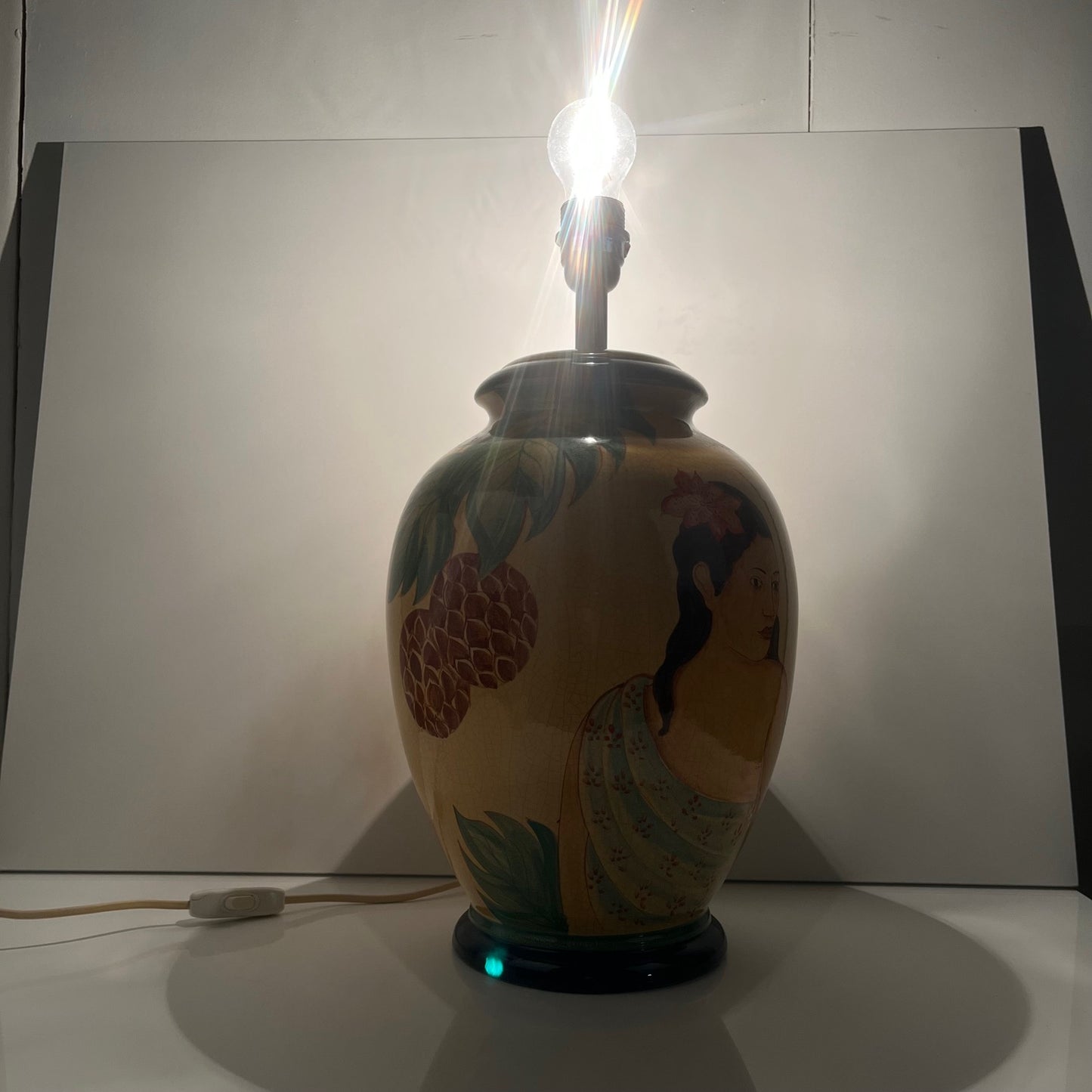 Grande Lampe de table  en céramique signée L. Drimmer – Années 1950/60