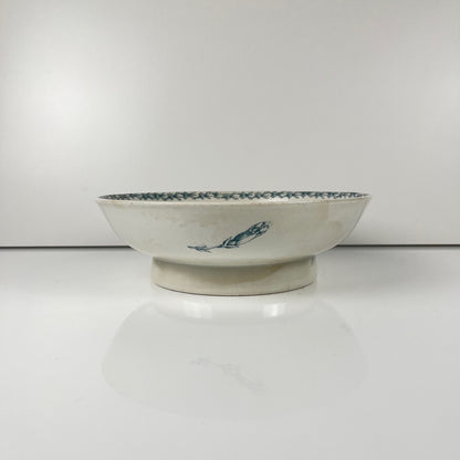Footed salad bowl, "Oeillet" pattern, KG Lunéville, ironstone, 19th century