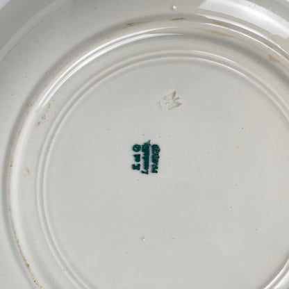 Saladier bas avec rebord modèle "Oeillet", KG Lunéville, terre de fer, XIXème siècle