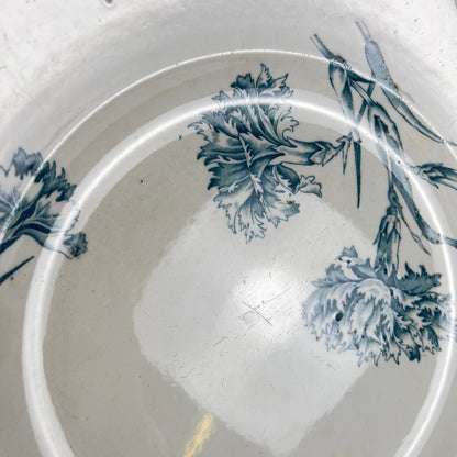 Round dish, "oeillet" pattern, KG Lunéville, ironstone, 19th century