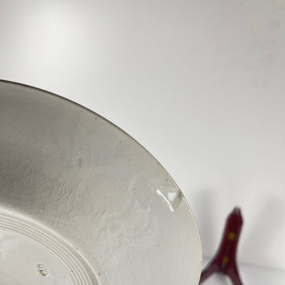 Set of 6 dessert plates, "Oeillet" pattern, KG Lunéville, ironstone, 19th century