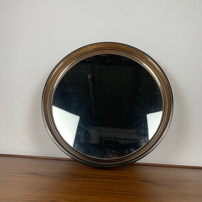 Round Smoked Plexiglas Mirror – GILAC n°1813 – Vintage 1970s