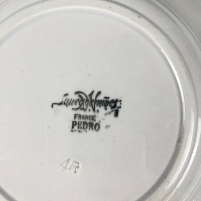 Set of 4 "Pedro" soup plates, Sarreguemines, first half of the 20th century.