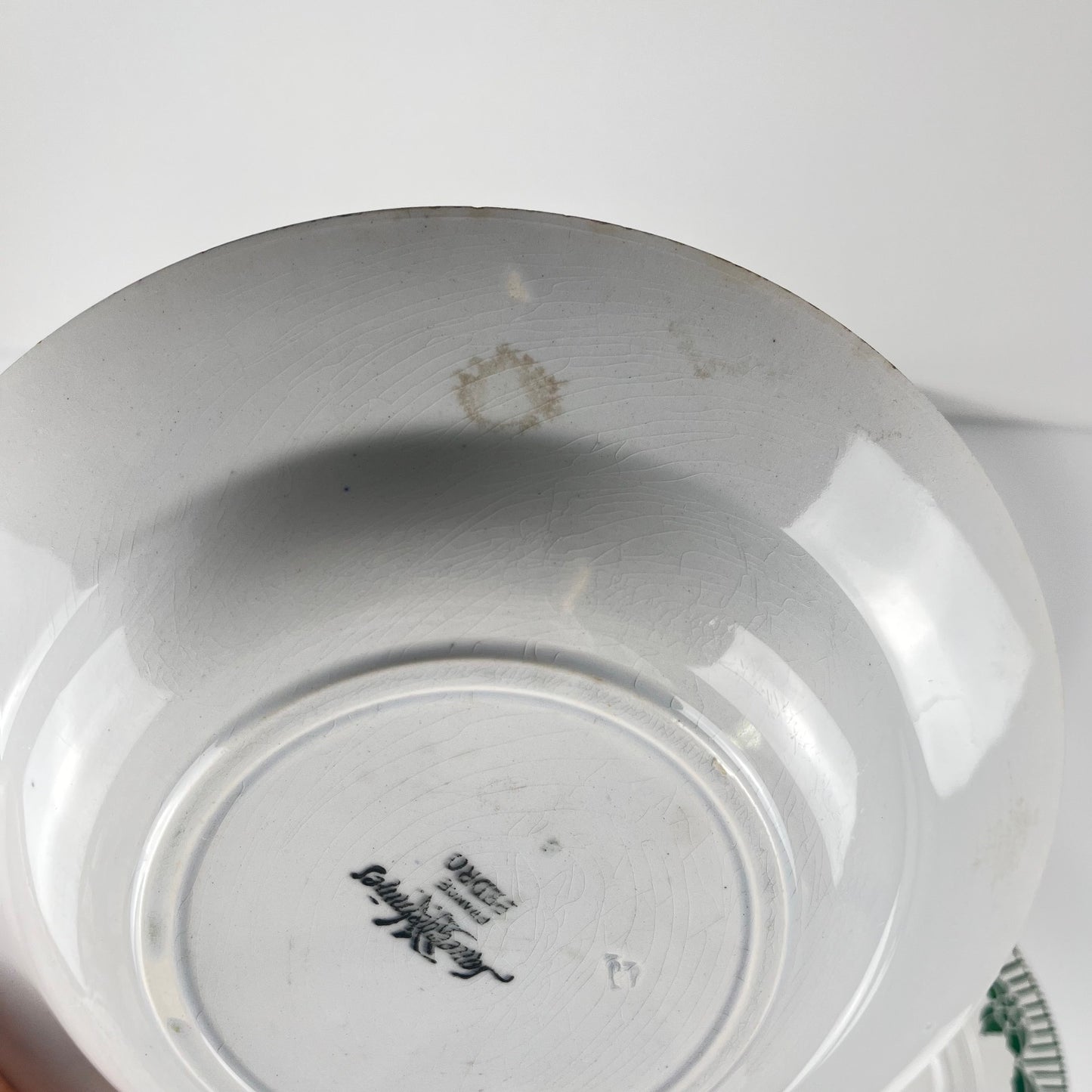 Set of 4 "Pedro" soup plates, Sarreguemines, first half of the 20th century.