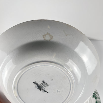 Set of 4 "Pedro" soup plates, Sarreguemines, first half of the 20th century.