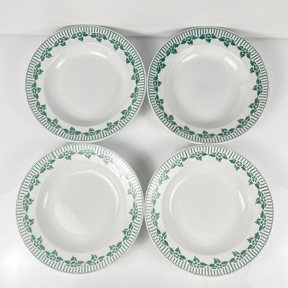 Set of 4 "Pedro" soup plates, Sarreguemines, first half of the 20th century.