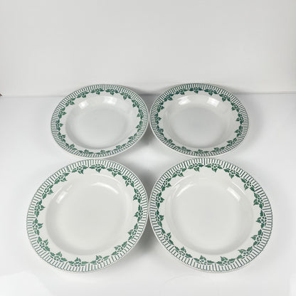 Set of 4 "Pedro" soup plates, Sarreguemines, first half of the 20th century.