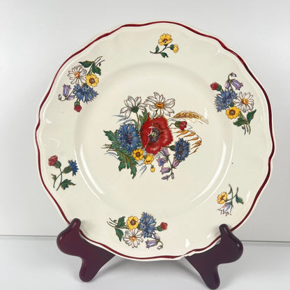 Set de 4 assiettes plates "Agreste", Sarreguemines, première moitié du XXeme s.
