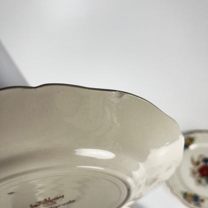 Set de 4 assiettes plates "Agreste", Sarreguemines, première moitié du XXeme s.