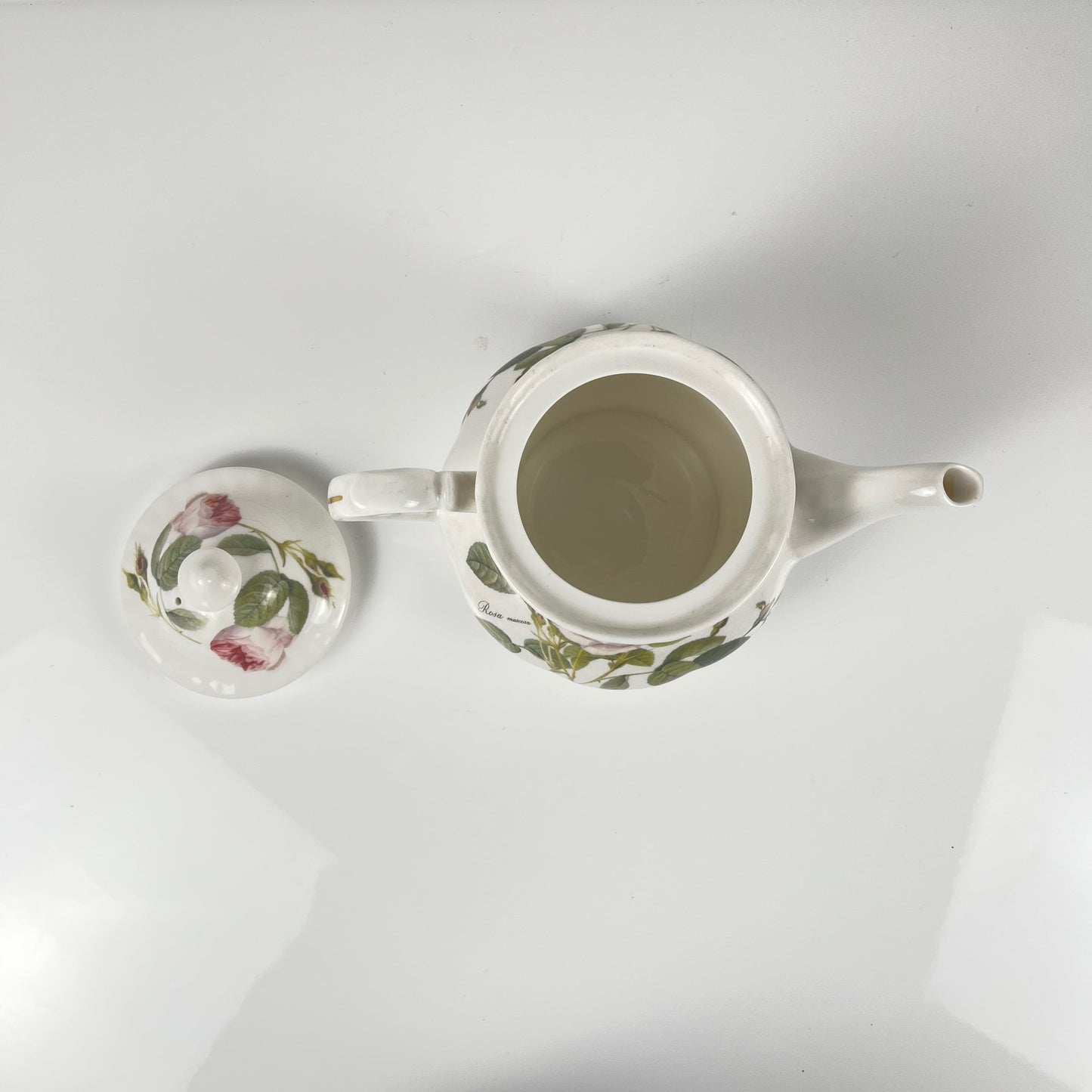 Théière Redouté roses, Roy Kirkham, Angleterre, 1996