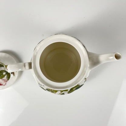 Théière Redouté roses, Roy Kirkham, Angleterre, 1996