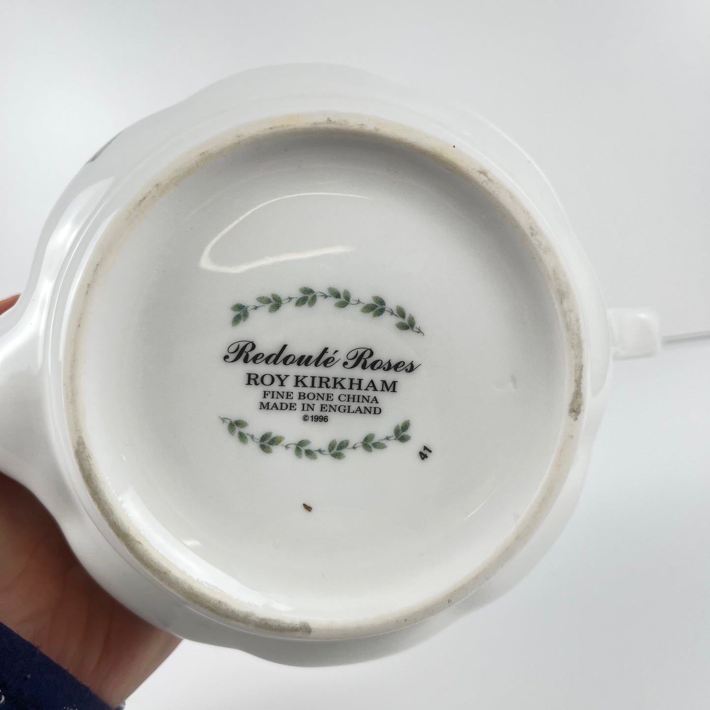 Théière Redouté roses, Roy Kirkham, Angleterre, 1996