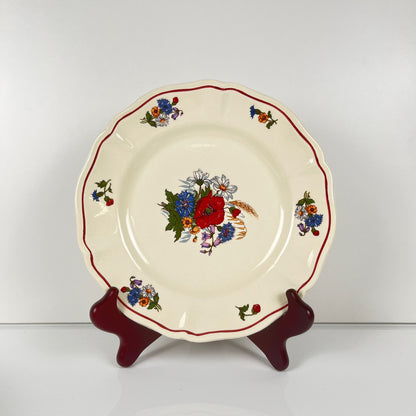 Lot de 6 assiettes à dessert "Agreste" Sarreguemines, XXe s.