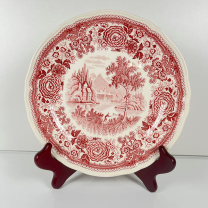 Set of 4 "Burgenland" dessert plates, Villeroy & Boch, red