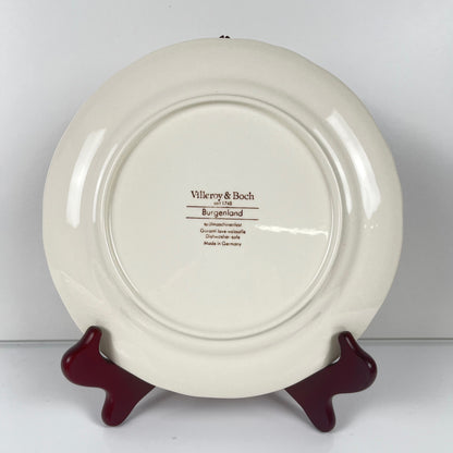 Set of 4 "Burgenland" dessert plates, Villeroy & Boch, red