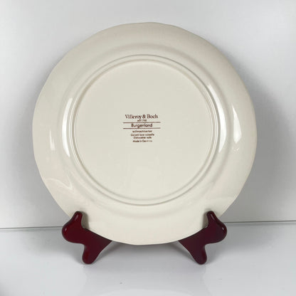 Set of 4 "Burgenland" dinner plates, Villeroy & Boch, red