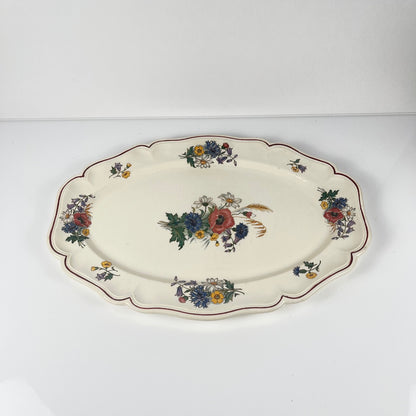 Grand plat "Agreste" Sarreguemines, début XXe s.