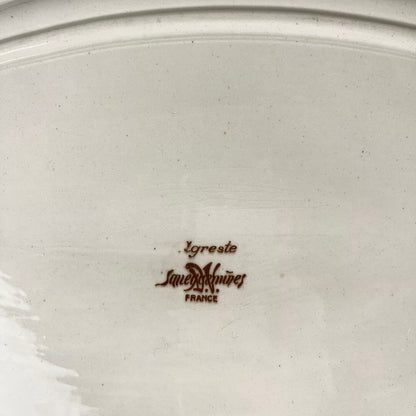 Grand plat "Agreste" Sarreguemines, début XXe s.