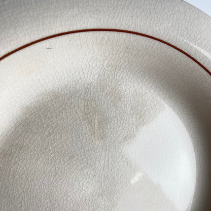 Set de 6 assiettes demi-creuse Longwy , début XXème s. , décor Floral