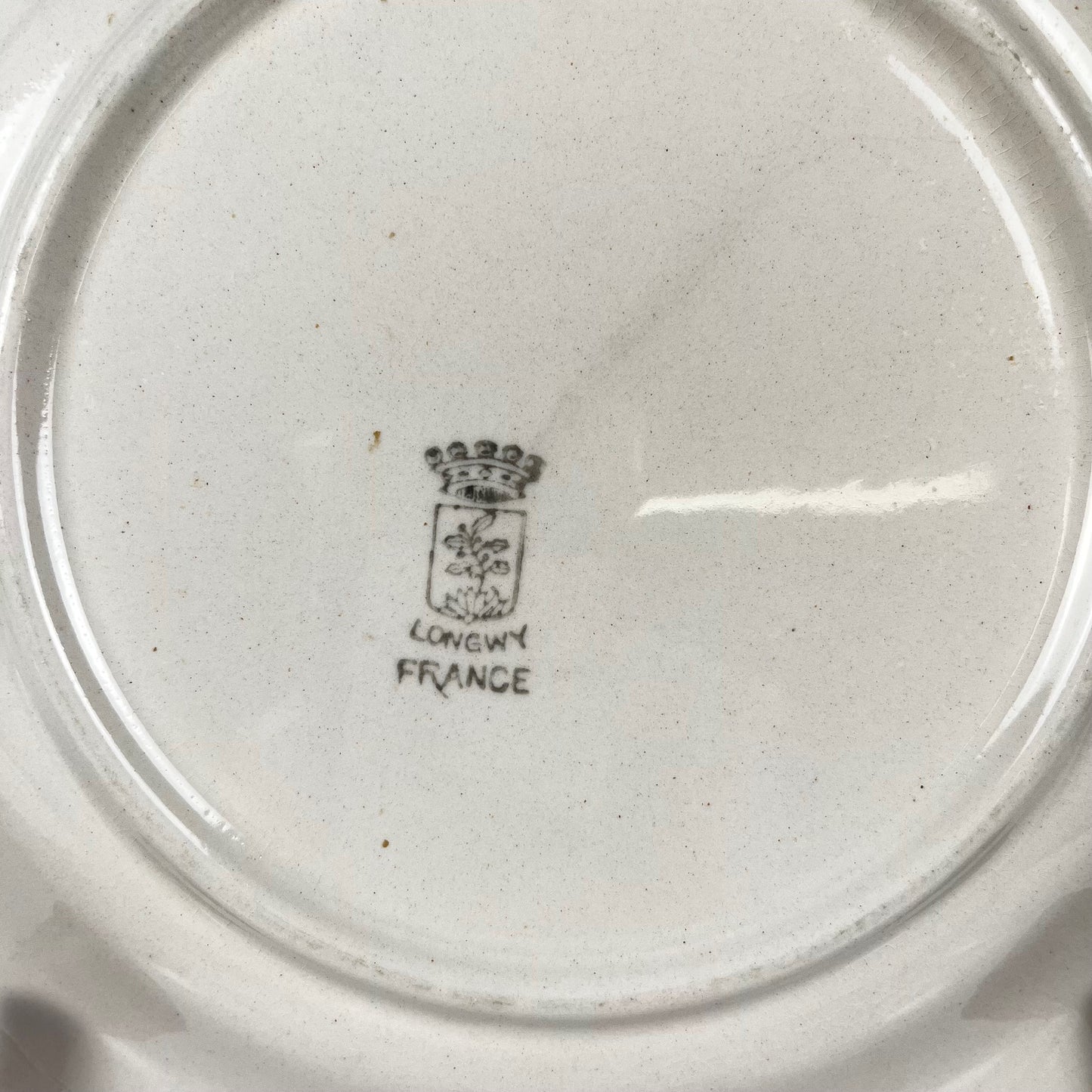 Set de 5 assiettes à dessert Longwy , début XXème s. , décor Floral