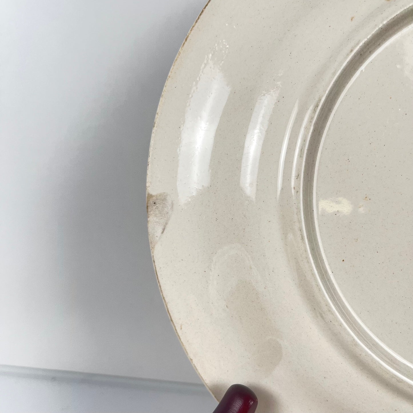 Set de 5 assiettes à dessert Longwy , début XXème s. , décor Floral