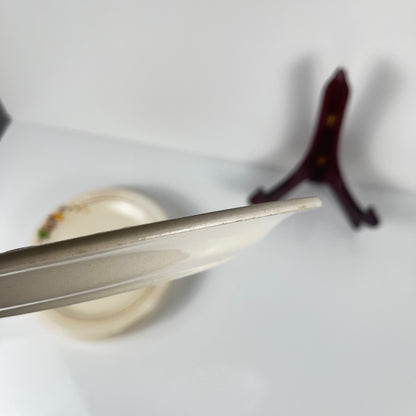 Set de 5 assiettes à dessert Longwy , début XXème s. , décor Floral