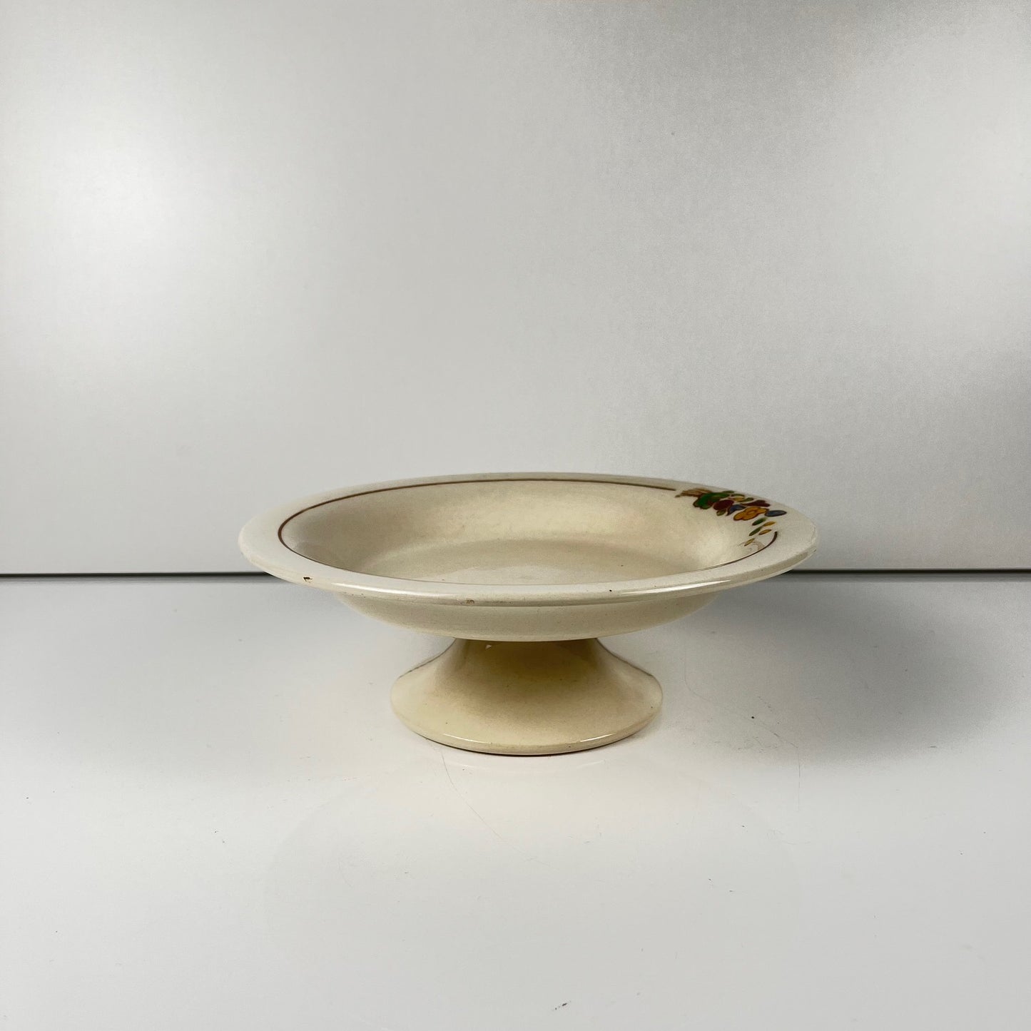 Compotier Longwy , début XXème s. , décor Floral