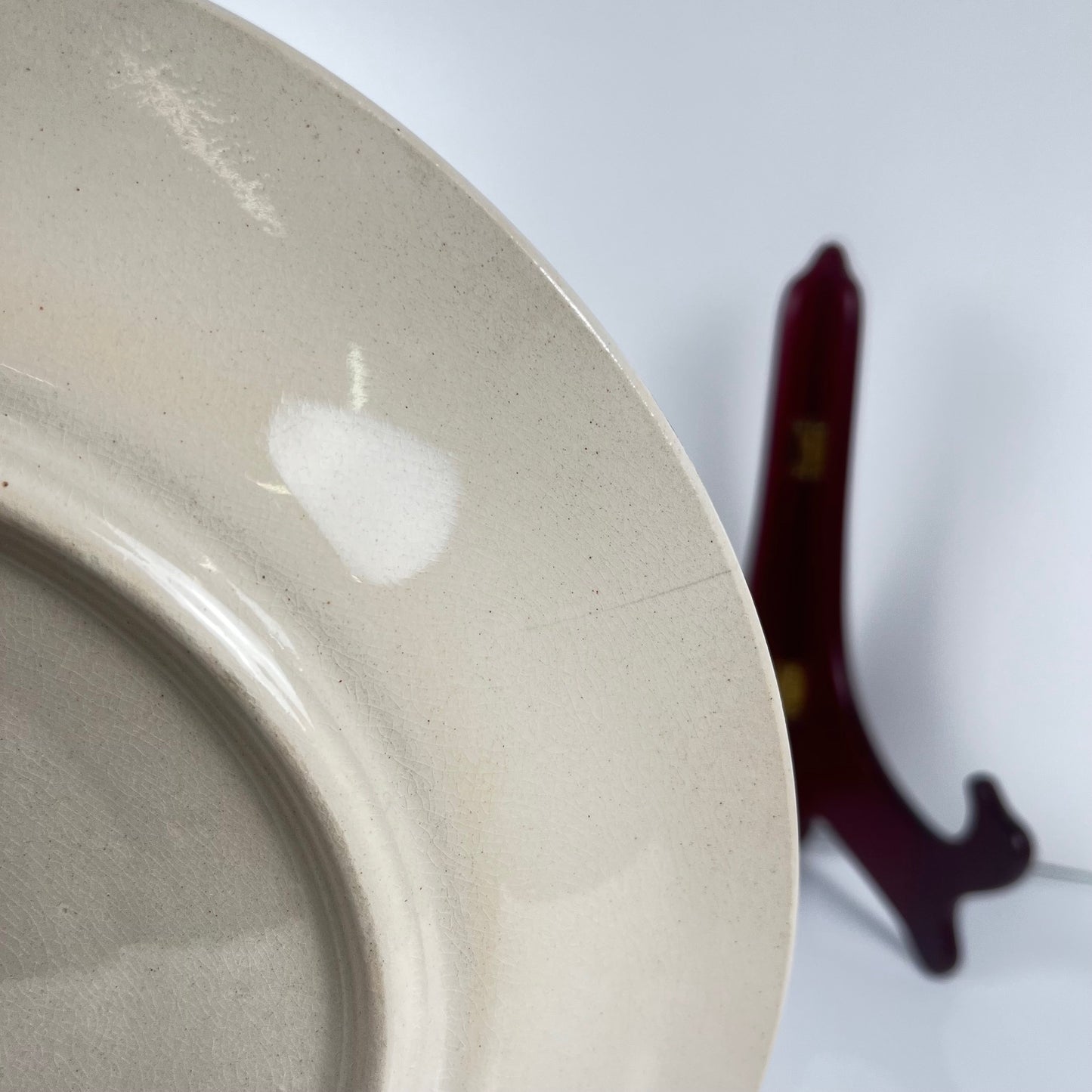 Set de 10 assiettes plates Longwy , début XXème s. , décor Floral