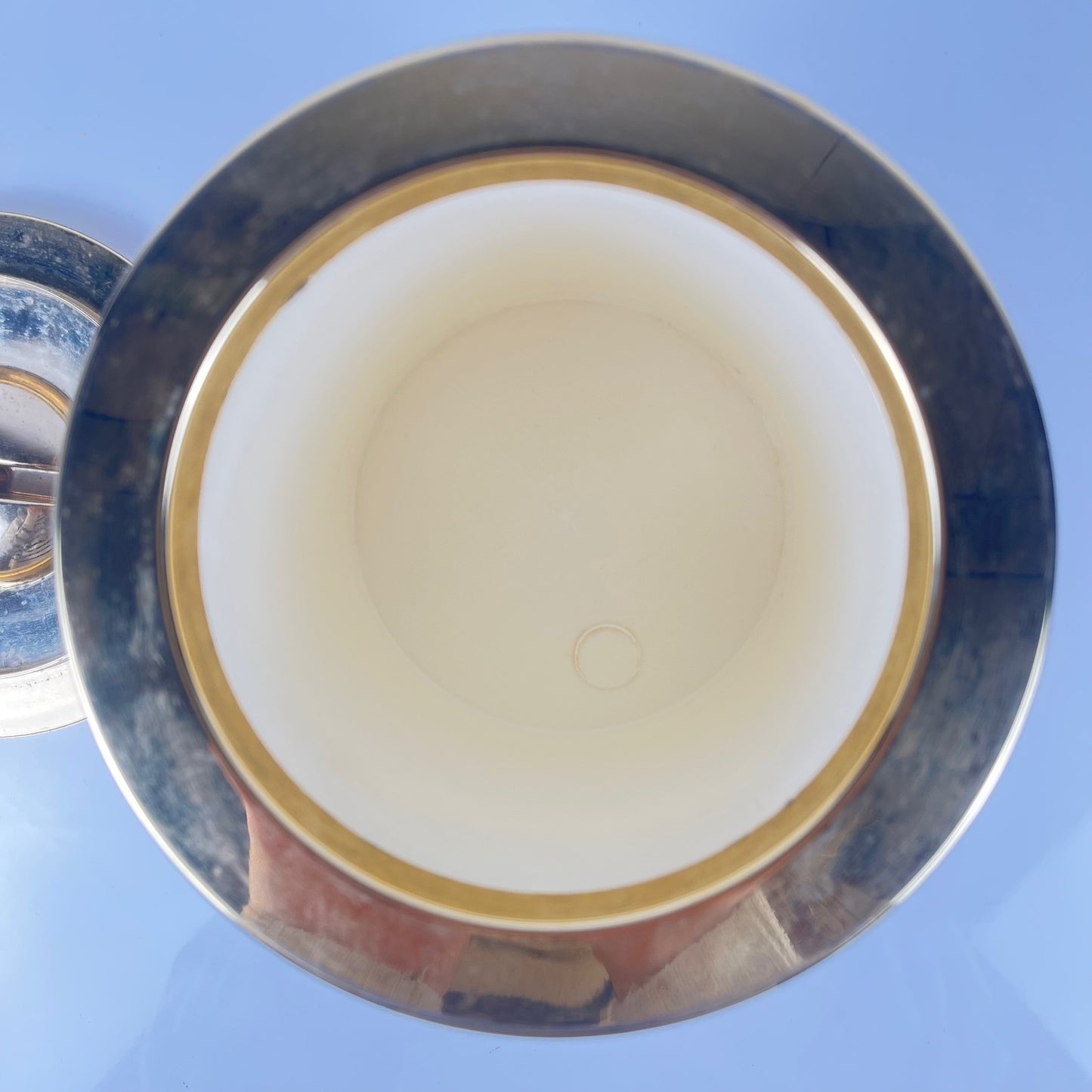 Seau à glaçons vintage en plastique effet loupe – couvercle doré, 1970