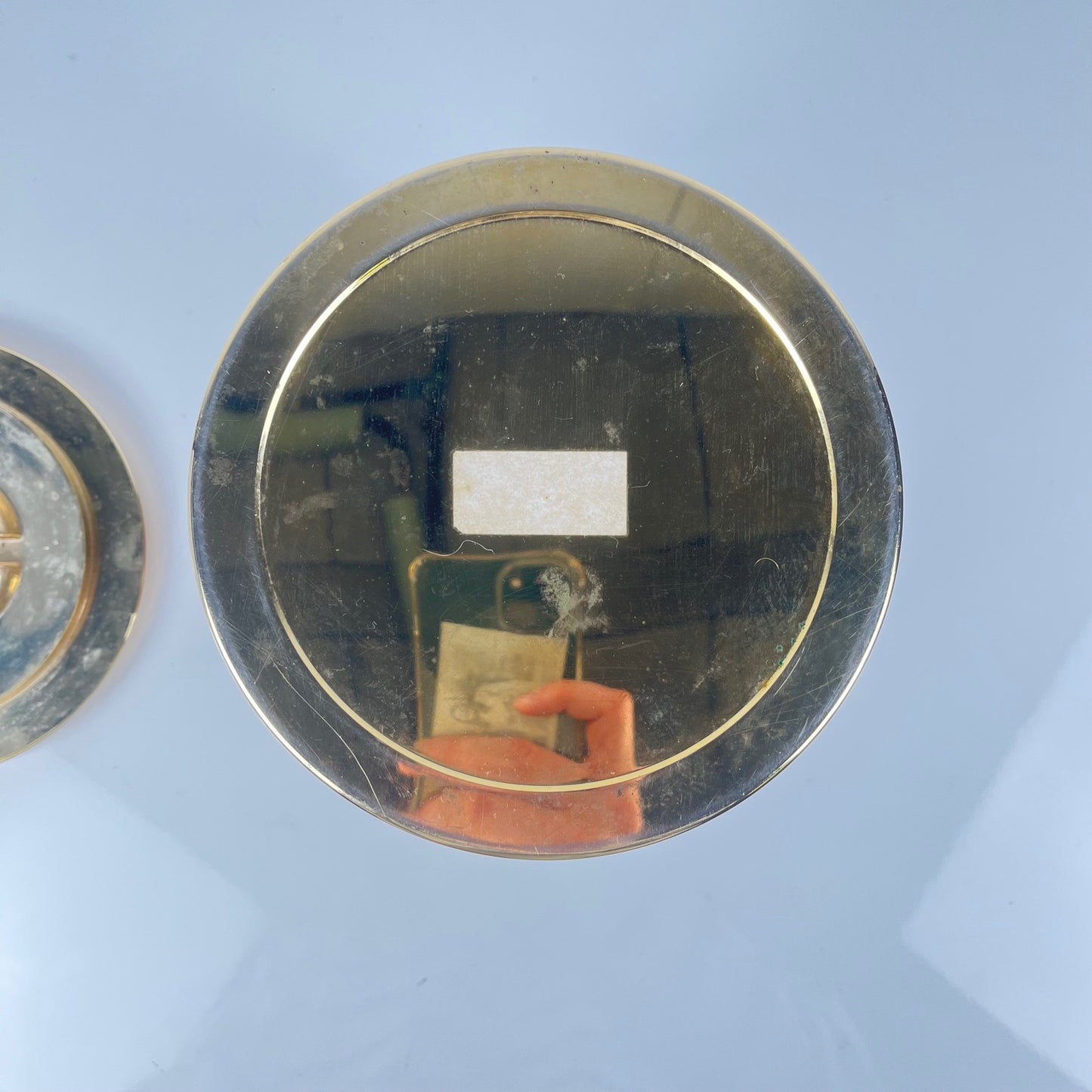 Seau à glaçons vintage en plastique effet loupe – couvercle doré, 1970