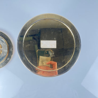 Seau à glaçons vintage en plastique effet loupe – couvercle doré, 1970