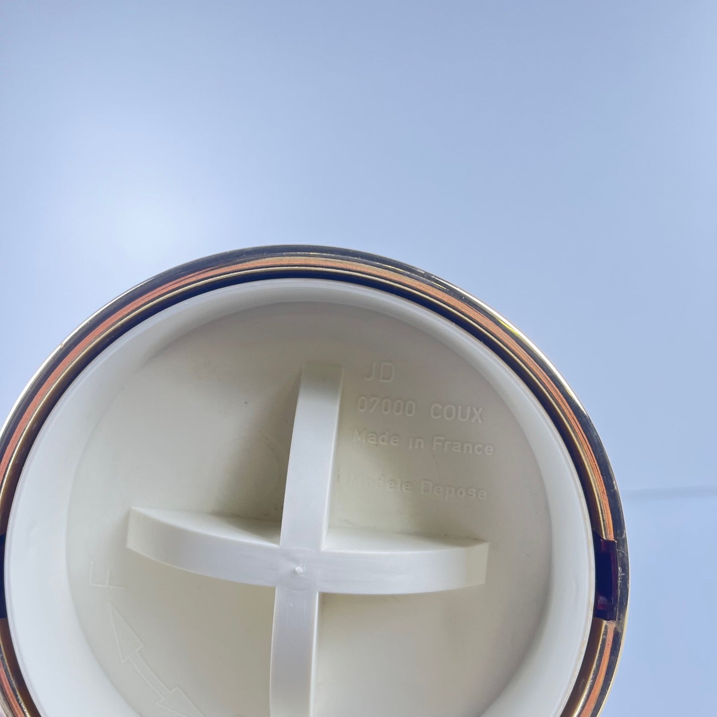 Cooler à bouteille vintage – effet marbré & finition dorée, 1970