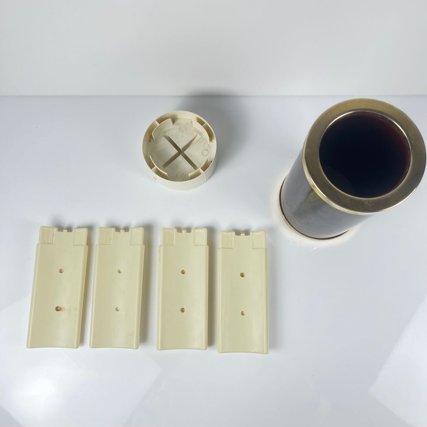 Cooler à bouteille vintage – effet marbré & finition dorée, 1970