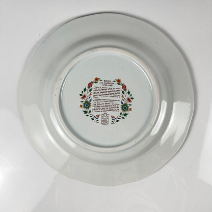 Plat à gateaux / rond Gien modèle Rouen Sainfoin, 1990