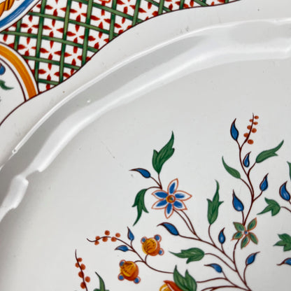 Plat à gateaux / rond Gien modèle Rouen Sainfoin, 1990