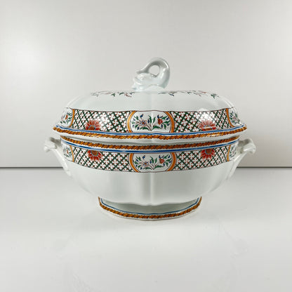 Soupière Gien modèle Rouen Sainfoin, 1990, tirage limité 693/1500