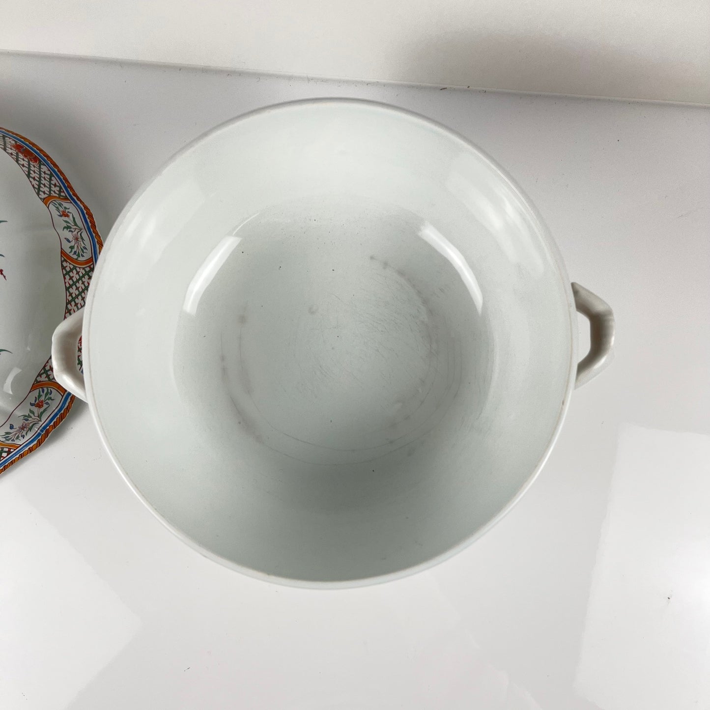 Soupière Gien modèle Rouen Sainfoin, 1990, tirage limité 693/1500