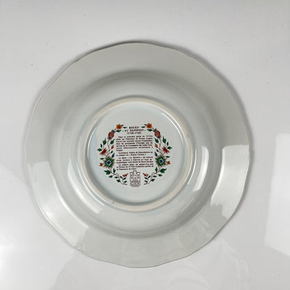 Plat rond semi creux Gien modèle Rouen Sainfoin, 1990