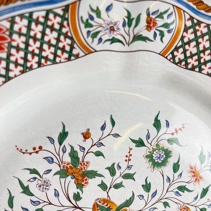 Lot de 8 assiettes plates  Gien modèle Rouen Sainfoin, 1990