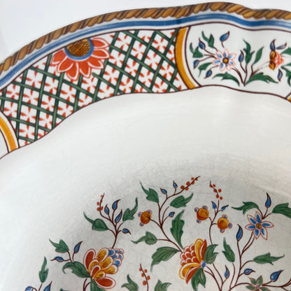 Lot de 10 assiettes creuses  Gien modèle Rouen Sainfoin, 1990