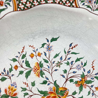 Lot de 10 assiettes creuses  Gien modèle Rouen Sainfoin, 1990