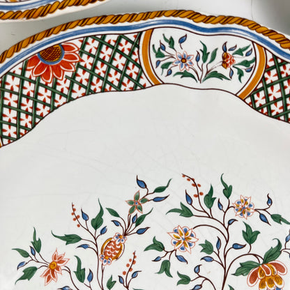 Lot de 6 assiettes à dessert Gien modèle Rouen Sainfoin, 1990