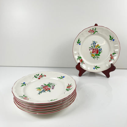 Set of 6 KG Luneville dessert plates – Réverbère model