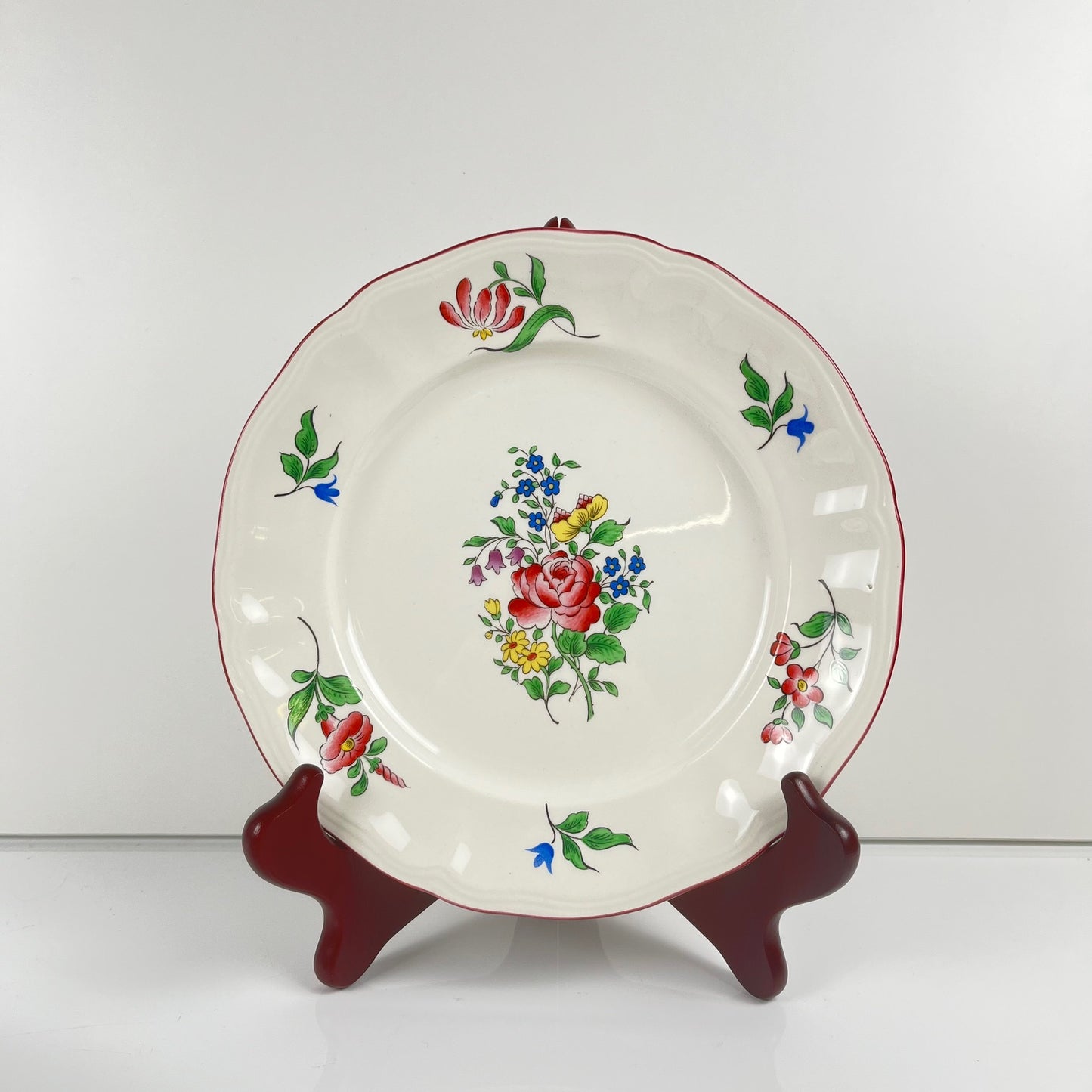 Set of 6 KG Luneville dessert plates – Réverbère model