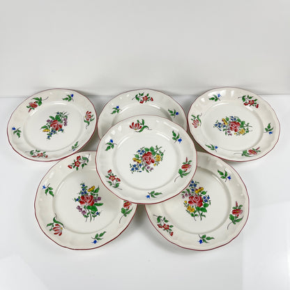 Set of 6 KG Luneville dessert plates – Réverbère model