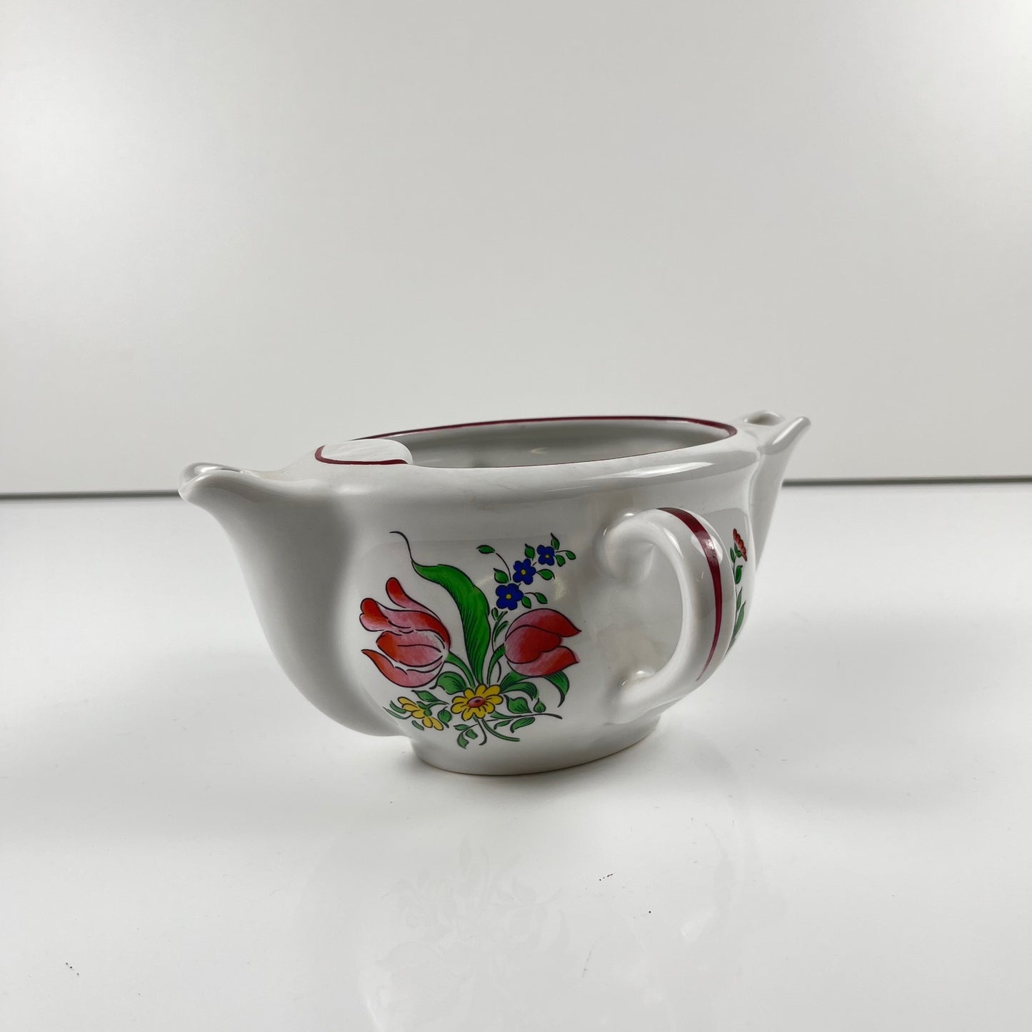 Rare Saucière double bec verseur Modèle Réverbère par KG Lunéville