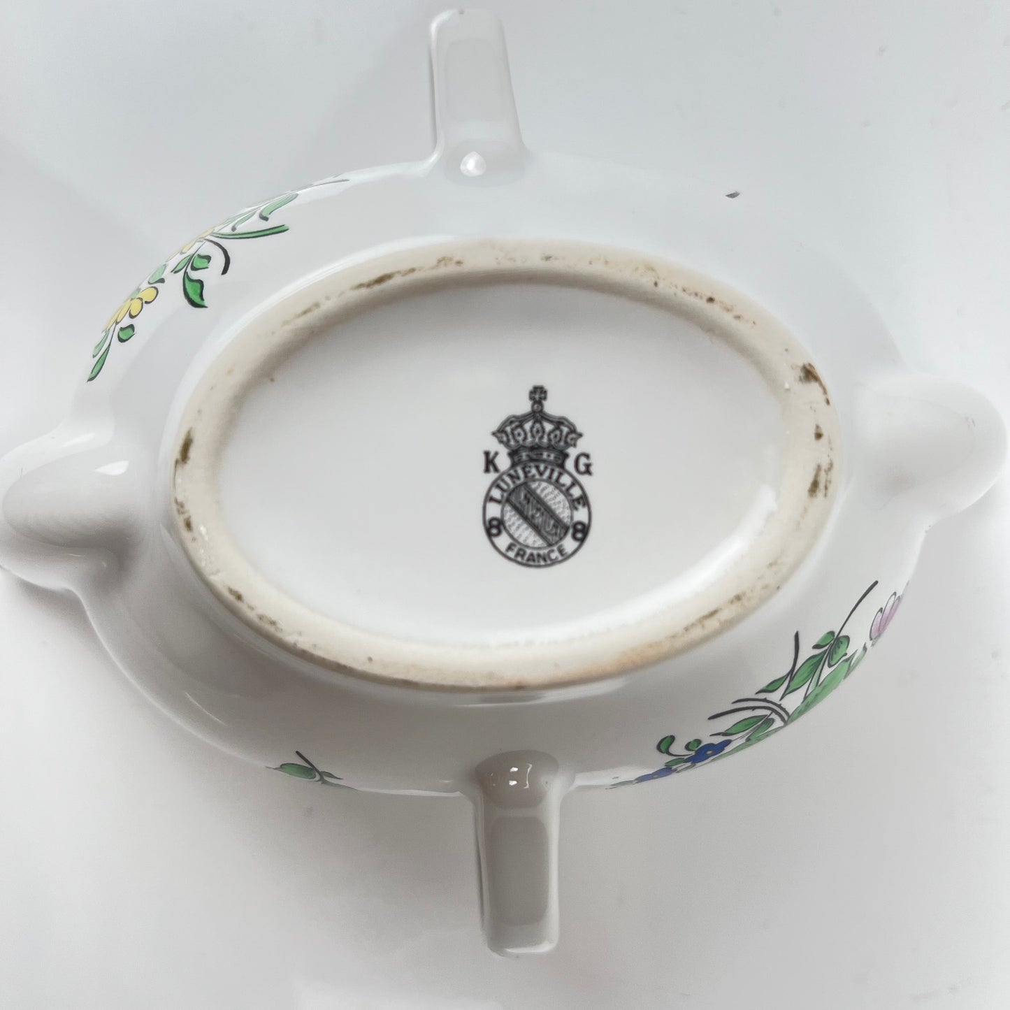 Rare Saucière double bec verseur Modèle Réverbère par KG Lunéville